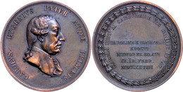 814 WÜRTTEMBERG, Karl Eugen, Bronzemedaille (Dm. Ca. 40,10mm, Ca. 22,49g), 1828, Auf Seinen 100. Geburtstag. Av: Büste N - Other & Unclassified