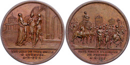 848 Schweiz, Bronzemedaille (Dm. Ca. 31,90mm, Ca. 10,90g), O.J., Von J. Dassier. Av: Drei Männliche Gestalten Vor Gebäud - Sonstige & Ohne Zuordnung