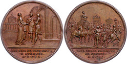 848 Schweiz, Bronzemedaille (Dm. Ca. 31,90mm, Ca. 10,90g), O.J., Von J. Dassier. Av: Drei Männliche Gestalten Vor Gebäud - Other & Unclassified
