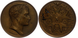 859 Frankreich, Napoleon, Bronzemedaille (Dm. Ca. 41,20mm, Ca. 36,71g), 1804, Von F. Andrieu, Auf Die Wiedererrichtung D - Sonstige & Ohne Zuordnung