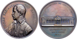 882 Griechenland, Otto, Bronzemedaille (Dm. Ca. 44,10mm, Ca. 41,63g), 1839, Von K. Lange, Universität Athen. Av: Brustbi - Autres & Non Classés