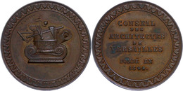 890 Frankreich, Bronzemedaille (Dm. Ca. 34,90mm, Ca. 20,26g), 1844, Von F. Allain. Av: Kapitel, Darum Architektonische G - Autres & Non Classés