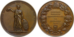 917 Niederlande, Bronzemedaille (53 Mm, 70,3 G), 1861, Von V. D. Kellin, Harlem Auf Die Nationalausstellung Zur Förderun - Other & Unclassified