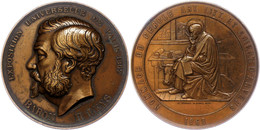 925 Belgien, Bronzemedaille (Dm. Ca. 68,45mm, Ca. 138,60g), 1868, Von L. Wiener, Auf Die Ausstellung In Paris 1867 Und B - Other & Unclassified
