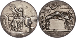 934 Frankreich, Silbermedaille (Dm. Ca. 51mm, Ca. 65,46g), 1871, Von Degeorge. Av: Sitzende Weibliche Gestalt Auf Kanone - Andere & Zonder Classificatie