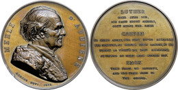 937 Schweiz, Bronzemedaille (Dm. Ca. 61mm, Ca. 116,02g), 1872, Von Bovy, Auf Merle D'Aubigne. Av: Brustbild Nach Rechts, - Andere & Zonder Classificatie