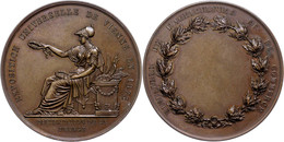 940 Frankreich, Kupfermedaille (Dm. Ca. 51,10mm, Ca. 59,35g), 1873, Unsigniert, Zur Weltausstellung In Wien. Av: Sitzend - Andere & Zonder Classificatie