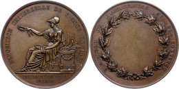 940 Frankreich, Kupfermedaille (Dm. Ca. 51,10mm, Ca. 59,35g), 1873, Unsigniert, Zur Weltausstellung In Wien. Av: Sitzend - Other & Unclassified