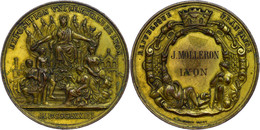 941 Frankreich, Lyon, Vergoldete Bronzemedaille (Dm. Ca. 53mm, Ca. 56,71g), 1873, Von L. Schmitt. Av: Thronender Stadtgö - Andere & Zonder Classificatie