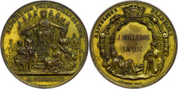 941 Frankreich, Lyon, Vergoldete Bronzemedaille (Dm. Ca. 53mm, Ca. 56,71g), 1873, Von L. Schmitt. Av: Thronender Stadtgö - Other & Unclassified