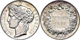 957 Schweiz, Zürich, Silbermedaille (Dm. Ca. 50,60mm, Ca. 50,51g) 1883, Von E. Durussel, Auf Die Landesausstellung. Av:  - Other & Unclassified