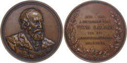 962 Ungarn, Bronzemedaille (70,5 Mm, 158,3 G), 1885, Von L.A.-K.B., Tisza Kalman. Langjähriger Ministerpräsident Von Ung - Sonstige & Ohne Zuordnung