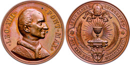 966 Vatikan, Leo XIII., Bronzemedaille (Dm. Ca. 38,10mm,ca. 26,06g), 1887, Von Schiller Stuttgart, Auf Das 50jährige Pri - Other & Unclassified