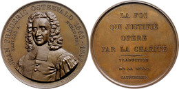 979 Schweiz, Neuchatel, Bronzemedaille (Dm. Ca. 50,60mm, Ca. 78,01g), O.J., Von F. Landry, Auf Jean Frederic Ostervald.  - Sonstige & Ohne Zuordnung