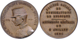 981 Belgien, Bronzemedaille (Dm. Ca. 34mm, Ca. 12,21g), 1891, Von F. Dubois. Av: Büste Nach Links, Darum Umschrift. Rev: - Sonstige & Ohne Zuordnung