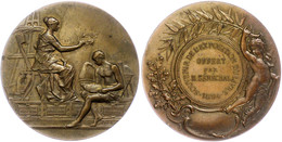 991 Frankreich, Bronzemedaille (Dm. Ca. 66,60mm, Ca. 77,46g), 1894, Von Rivet. Av: Eine Einen Studenten Bekränzende Weib - Sonstige & Ohne Zuordnung