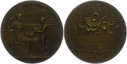 1002 Frankreich, Bronzemedaille (Dm. Ca. 37mm, Ca. 21,66g), 1898, Von O. Roty. Av: Sitzende Weibliche Gestalt Mit Kasse  - Sonstige & Ohne Zuordnung