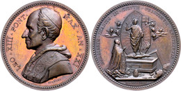 1005 Vatikan, Leo XIII., Bronzemedaille (Dm. Ca. 43,80mm, Ca. 36,75g), 1898, Auf Die Restaurierung Der Fresken Von Berna - Sonstige & Ohne Zuordnung
