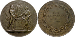 1006 Frankreich, Bronzemedaille (Dm. Ca. 58mm, Ca. 94,58g), 1899, Von A, Borrel. Av: Weibliche Gestalt Mit Jüngling Vor  - Other & Unclassified