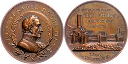 1011 Italien, Como, Bronzemedaille (Dm. Ca. 44,10mm, Ca. 42,31g), 1899, Von Johnson, Auf Die Elektrizität- Und Industrie - Sonstige & Ohne Zuordnung