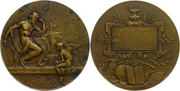 1012 Frankreich, Bronzemedaille (Dm. Ca. 50mm, Ca. 66,35g), O.J., Von A. Borrel. Av: Sitzende Männliche Gestalt Nach Rec - Other & Unclassified