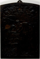 1018 Einseitige, Aufhängbahre Eisengussplakette (ca. 228x158mm, Ca. 914g), 1918, Unsigniert. Av: Mann Und Frau Liebkosen - Sonstige & Ohne Zuordnung