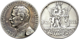 1055 Baden, Friedrich II., Silbermedaille (Dm. Ca. 42mm, Ca. 29,54g), 1914, Geprägt Bei M. J. Rückert In Mainz, Auf Das  - Sonstige & Ohne Zuordnung