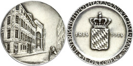 1077 Bayern, Silbermedaille (37,5 Mm, 30,25 G), 1935, 100 Jahre Bayer. Hypotheken- Und Wechselbank, Punze Am Rand "Bayer - Andere & Zonder Classificatie