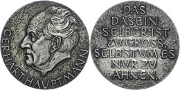 1086 Silbermedaille (50 Mm, 44,7 G), 1962, Von Holl., Zum 100 Geburtstag Von Gerhard Hauptmann, Av: Kopf Nach Links, Rev - Sonstige & Ohne Zuordnung