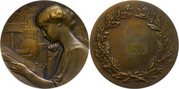 1108 Frankreich, Bronzemedaille (Dm. Ca. 59mm, Ca. 87,97g), O.J., Von A. Morlon Und H. Dubois. Av: Weibliches Brustbild  - Andere & Zonder Classificatie