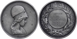 1121 Frankreich, Versilberte Bronzemedaille (Dm. Ca. 34mm, Ca. 21,36g), O.J., Von H. Dubois. Av: Antike Büste Nach Recht - Other & Unclassified