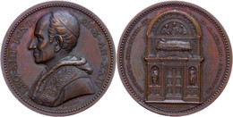 1126 Vatikan, Leo XIII., Bronzemedaille (Dm. Ca. 43,90mm, Ca. 38,94g), 1901, Auf Die Errichtung Eines Grabmals Für Papst - Andere & Zonder Classificatie