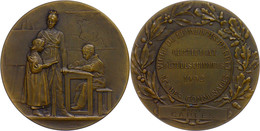 1128 Frankreich, Bronzemedaille (Dm. Ca. 50mm, Ca. 57,80g), 1902, Von A. Rivet. Av: Weibliche Gestalt Mit Mauerkrone Zwi - Andere & Zonder Classificatie