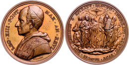 1134 Vatikan, Leo XIII., Bronzemedaille (Dm. Ca. 43,90mm, Ca. 39,26g), 1903, Auf Die Gründung Der Kommission Für Bibelst - Sonstige & Ohne Zuordnung