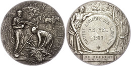 1137 Frankreich, Silbermedaille (Dm. Ca. 50mm, 61,55g) 1904, Von A. Rivet. Av: Bauer Und Bäuerin Bei Der Arbeit. Rev: Me - Andere & Zonder Classificatie