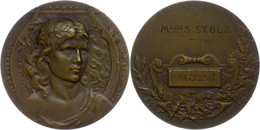 1165 Frankreich, Bronzemedaille (Dm. Ca. 45,80mm, Ca. 36,10g), O.J., Von L. O. Mattei. Av: Weibliches Brustbild Von Vorn - Other & Unclassified
