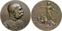 1205 Österreich, Franz Josef I., Bronzemedaille (Dm. Ca. 50mm, Ca. 59,20g), 1914, Von A. Hartig, Auf Den Kriegsbeginn. A - Other & Unclassified