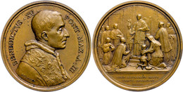 1218 Vatikan, Benedikt XV., Bronzemedaille (Dm. Ca. 33,90mm, Ca. 33,35g), 1917, Von Bianchi, Auf Die Veröffentlichung De - Sonstige & Ohne Zuordnung