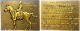 1219 Belgien, Rechteckige Bronzeplakette (ca. 71x56mm, Ca. 87,26g), 1918, Von Bonnetain, Auf Jacques Phillippson. Av: So - Andere & Zonder Classificatie