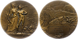 1222 Frankreich, Bronzemedaille (Dm. Ca. 50,04mm, Ca. 65,80g), 1918, Von L. Coudray. Av: Stehende, Nach Links Deutende M - Sonstige & Ohne Zuordnung