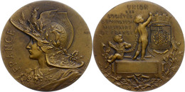 1235 Frankreich, Bronzemedaille (Dm. Ca. 50mm, Ca. 55,91g), O.J., Von Marey. Av: Brustbild Nach Links, Davor "FRANCE". R - Other & Unclassified