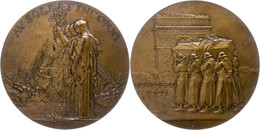 1237 Frankreich, Bronzemedaille (Dm. Ca. 67,90mm, Ca. 135,20g), 1920, Von M. Dammann. Av: Drei Trauernde Weibliche Gesta - Sonstige & Ohne Zuordnung