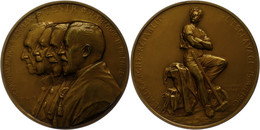 1246 Belgien, Bronzemedaille (Dm. Ca. 70mm, Ca. 138,08g), 1923, Von Devreese. Av: Vier Brustbilder Nebeneinander Nach Li - Sonstige & Ohne Zuordnung