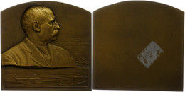 1255 Frankreich, Einseitige, Rechteckige Bronzemedaille (ca. 69,20x68mm, Ca. 143,68g), 1924, Von Ch. Pillet, Auf Jean Co - Other & Unclassified