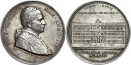 1258 Vatikan, Silbermedaille (44 Mm, 33,5 G), 1924, Von Mistruzzi, Papst Pius XI. Auf Den Geplanten Neubau Der Gregorian - Sonstige & Ohne Zuordnung