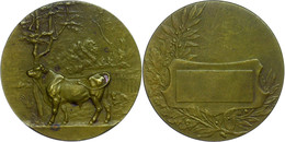 1261 Bronzemedaille (Dm. Ca. 49,60mm, Ca. 53,85g), O.J., Unsigniert. Av: Rind An Baum Auf Gezäunter Weide. Rev: Unbeschr - Other & Unclassified