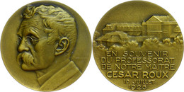 1266 Schweiz, Messingmedaille (Dm. Ca. 50mm, Ca. 55,05g), 1926, Von Huguenin, Auf Cesar Roux. Av: Kopf Nach Links. Rev:  - Other & Unclassified