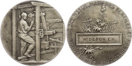 1272 Frankreich, Silbermedaille (Dm. Ca. 49,50mm, Ca. 49,93g), 1927, Von A. Rivet. Av: Textilarbeiter An Maschine. Rev:  - Andere & Zonder Classificatie