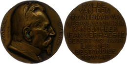 1275 Belgien, Bronzemedaille (Dm. Ca. 60,10mm, Ca. 102,94g), 1928, Von Lagae, Auf Jean Verhaeghe. Av: Büste Nach Rechts. - Sonstige & Ohne Zuordnung