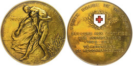 1278 Belgien, Bronzemedaille (Dm. Ca. 70mm, Ca. 92,90mm), 1929, Von G. Devreese, Rotes Kreuz. Av: Alte Männliche Gestalt - Sonstige & Ohne Zuordnung